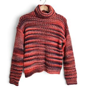 Elsamanda Anthroplogie Womens NWT Chunky Knit Wool Turtleneck Sweater Sz S Italy